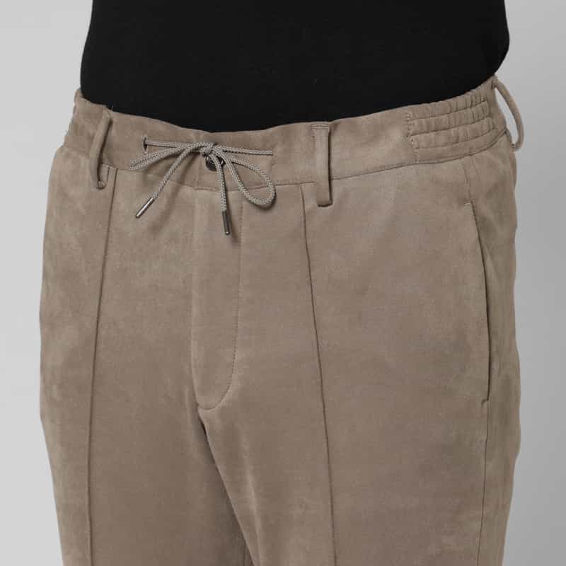 BARNEYS NEW YORK セットアップ ポンチスエードストレートパンツ BEIGE