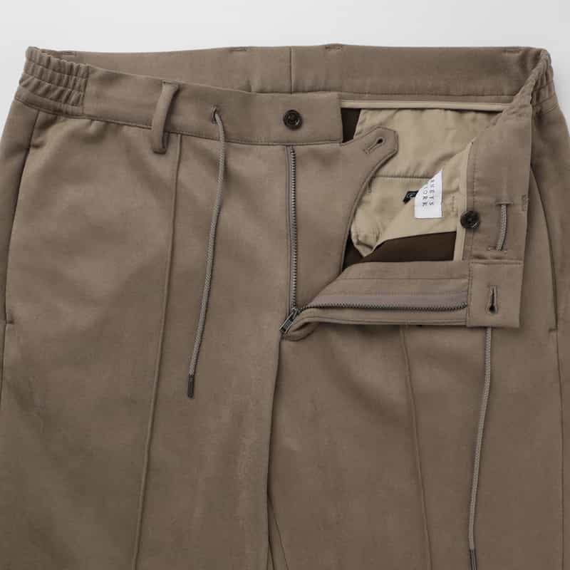 BARNEYS NEW YORK セットアップ ポンチスエードストレートパンツ BEIGE
