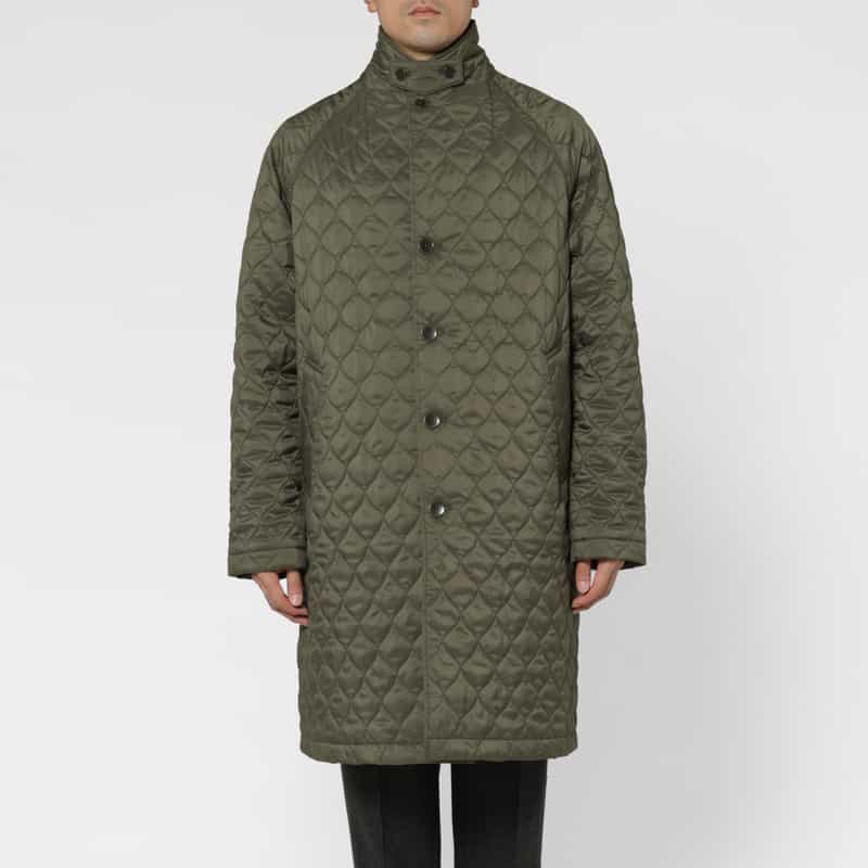 BARNEYS NEW YORK キルティング生地チェスターコート KHAKI