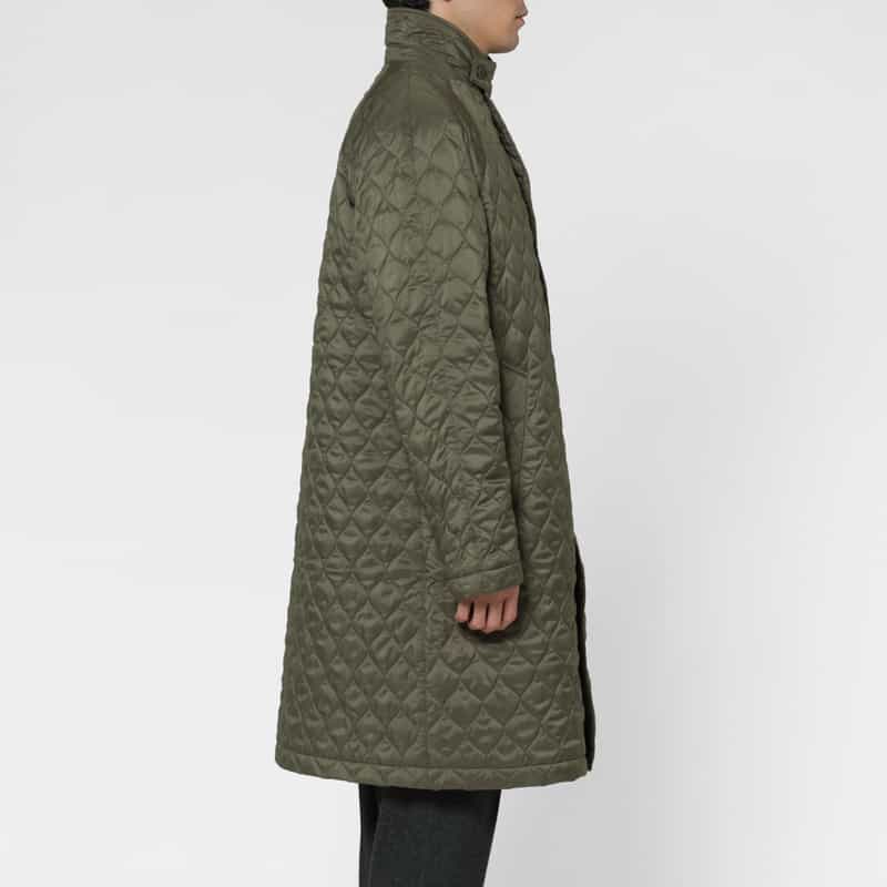 BARNEYS NEW YORK キルティング生地チェスターコート KHAKI