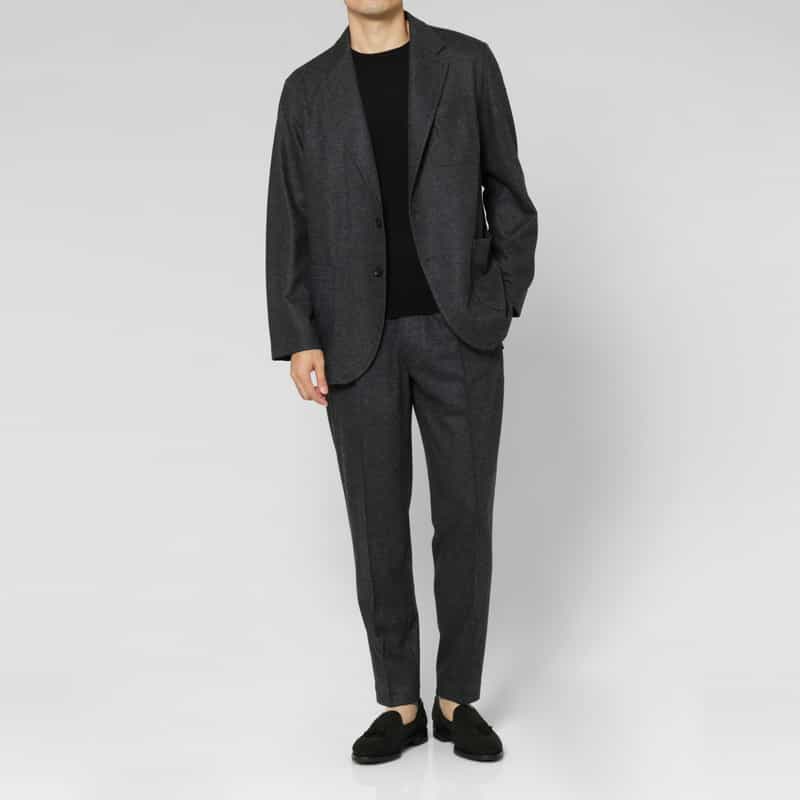 BARNEYS NEW YORK セットアップ フラットシーマシングルジャケット GRAY