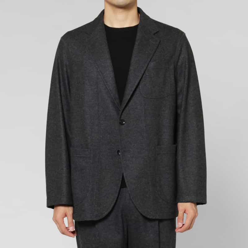 BARNEYS NEW YORK セットアップ フラットシーマシングルジャケット GRAY