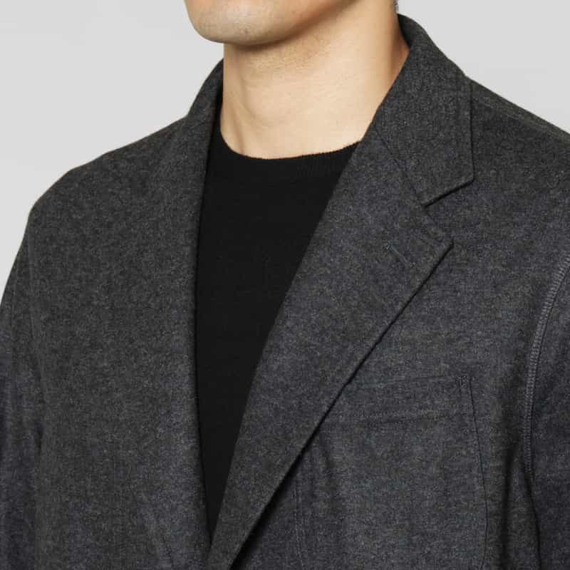 BARNEYS NEW YORK セットアップ フラットシーマシングルジャケット GRAY
