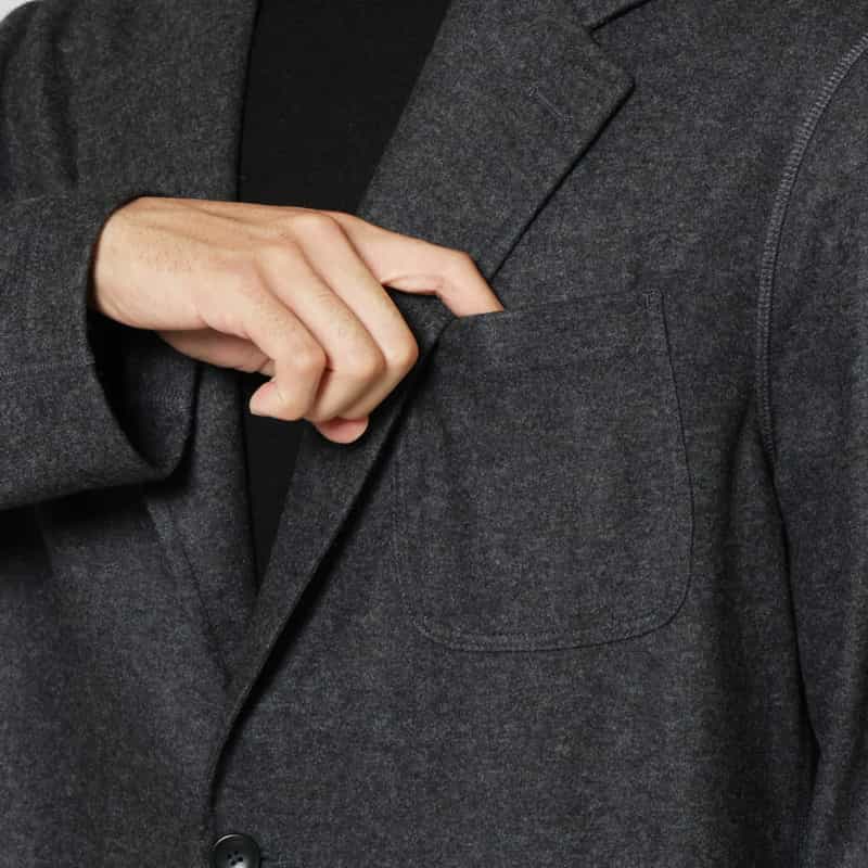 BARNEYS NEW YORK セットアップ フラットシーマシングルジャケット GRAY