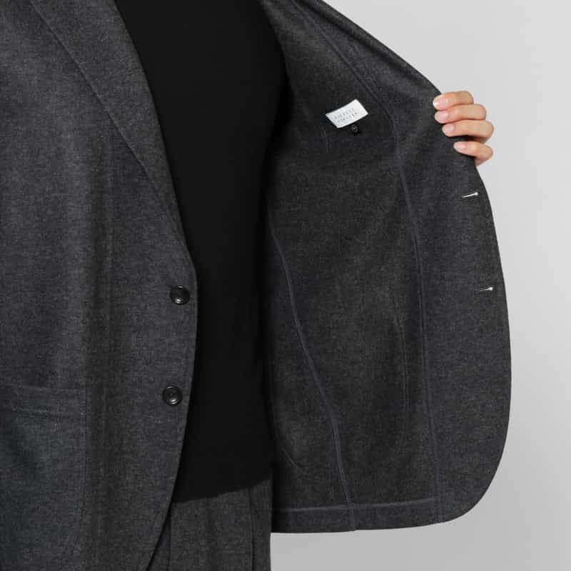BARNEYS NEW YORK セットアップ フラットシーマシングルジャケット GRAY
