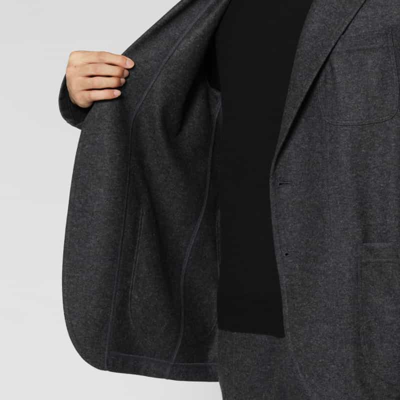 BARNEYS NEW YORK セットアップ フラットシーマシングルジャケット GRAY