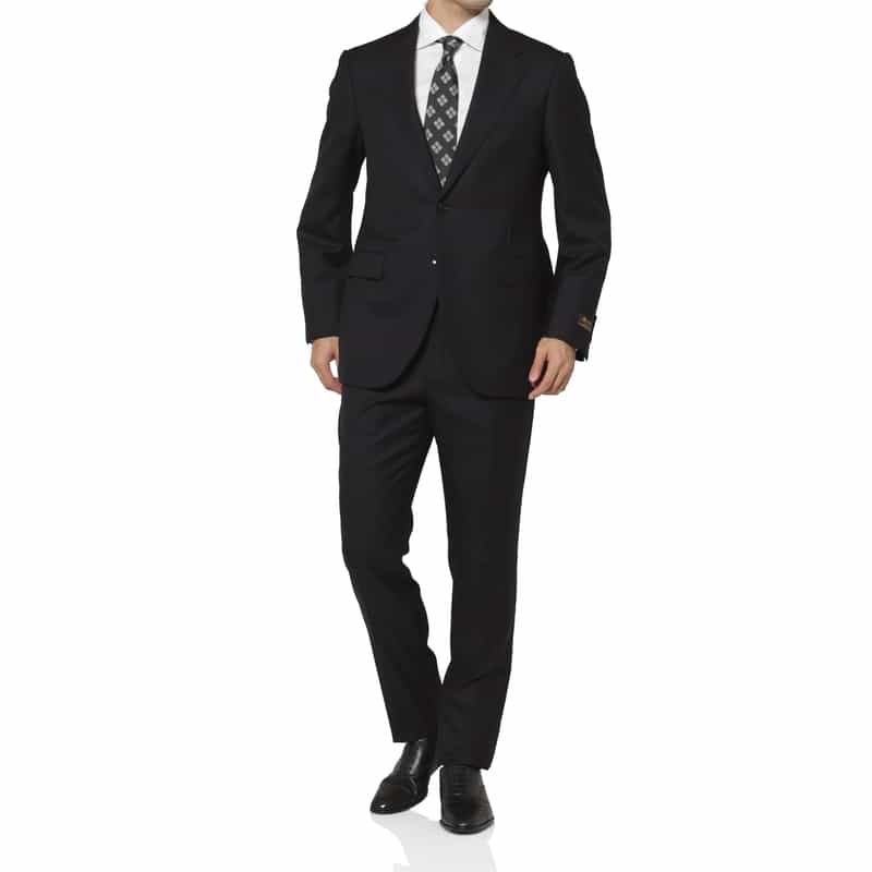 BARNEYS NEW YORK ソリッドスーツ（SUPER100s） BLACK