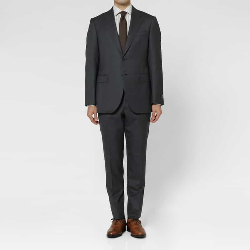BARNEYS NEW YORK ソリッドスーツ（SUPER100s） GRAY