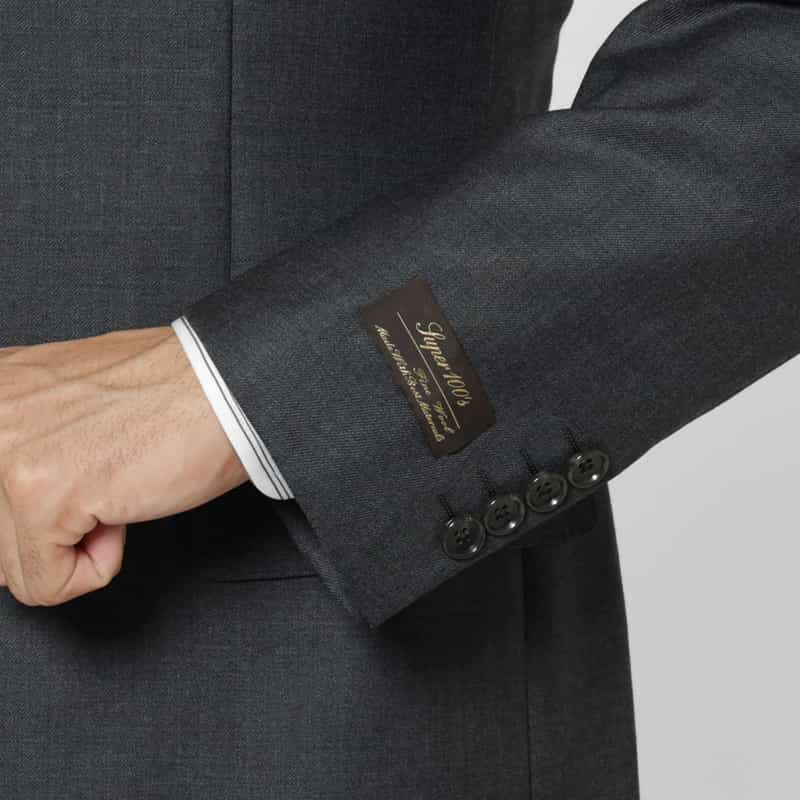 BARNEYS NEW YORK ソリッドスーツ（SUPER100s） GRAY