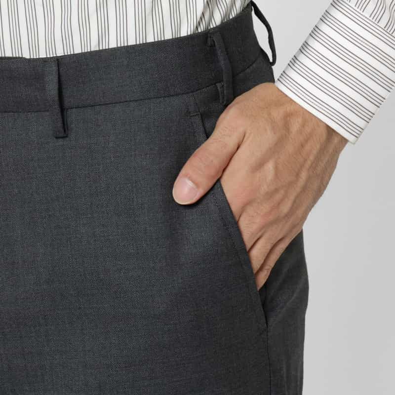 BARNEYS NEW YORK ソリッドスーツ（SUPER100s） GRAY