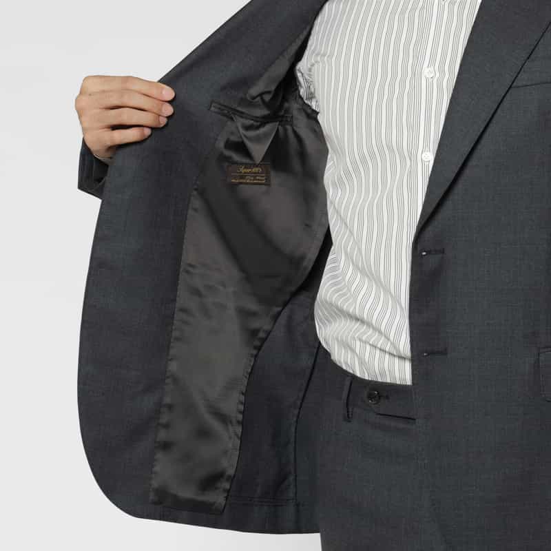 BARNEYS NEW YORK ソリッドスーツ（SUPER100s） GRAY