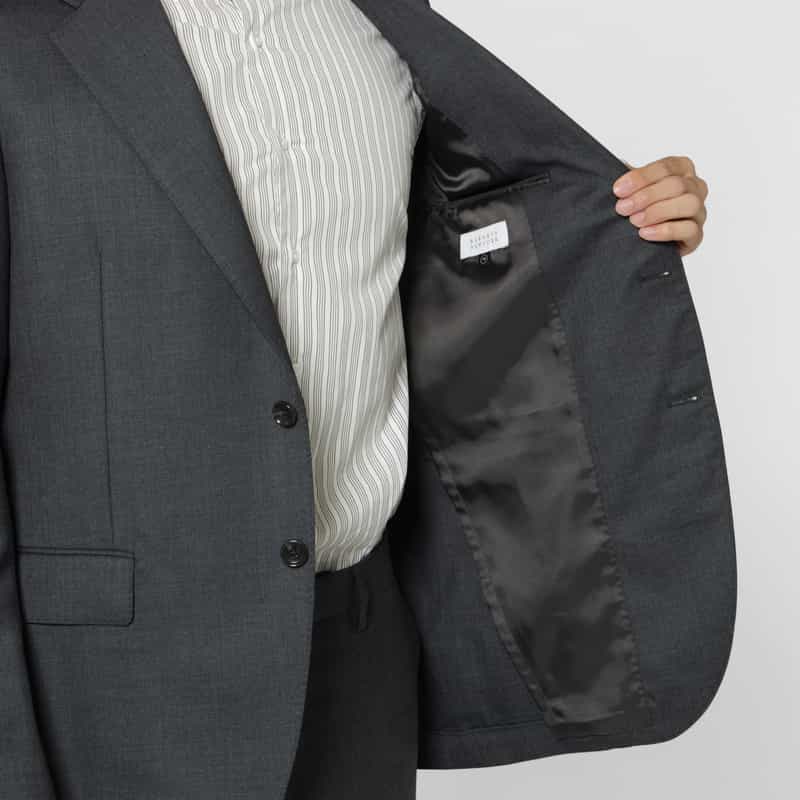 BARNEYS NEW YORK ソリッドスーツ（SUPER100s） GRAY