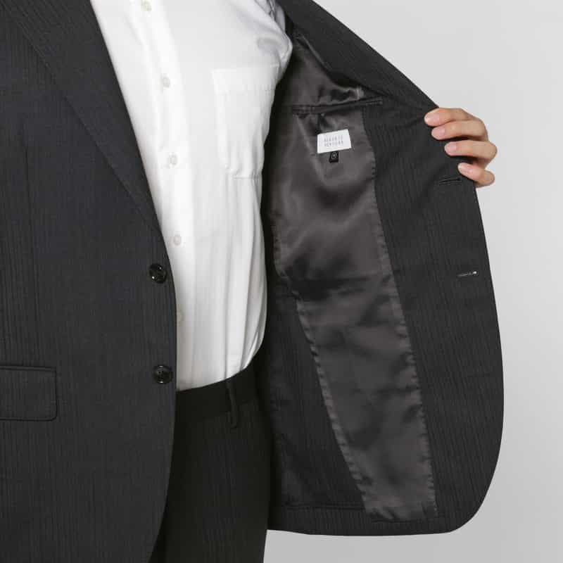 BARNEYS NEW YORK ストライプ柄スーツ（SUPER100s） GRAY