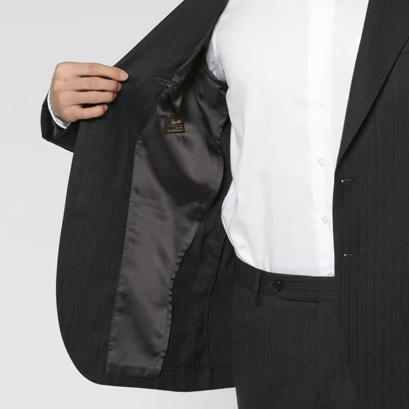 BARNEYS NEW YORK ストライプ柄スーツ（SUPER100s） GRAY