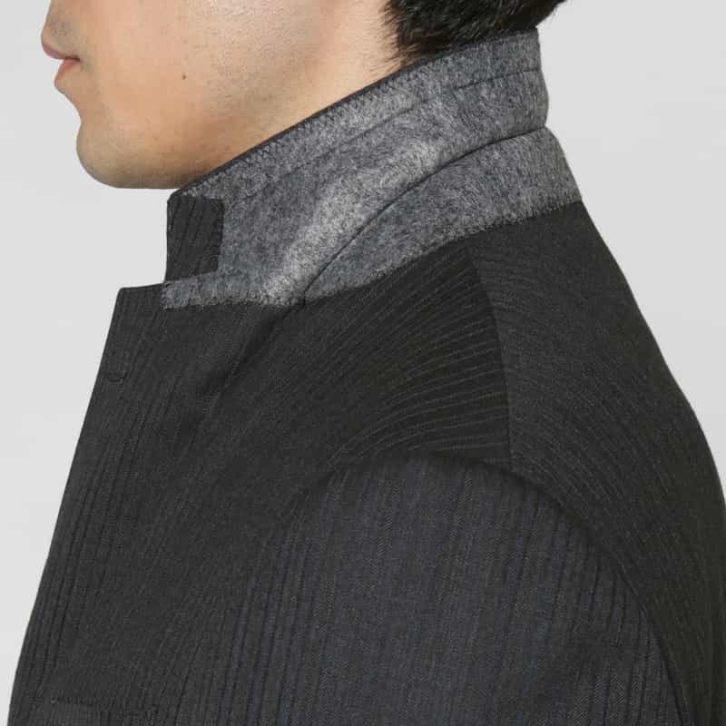 BARNEYS NEW YORK ストライプ柄スーツ（SUPER100s） GRAY