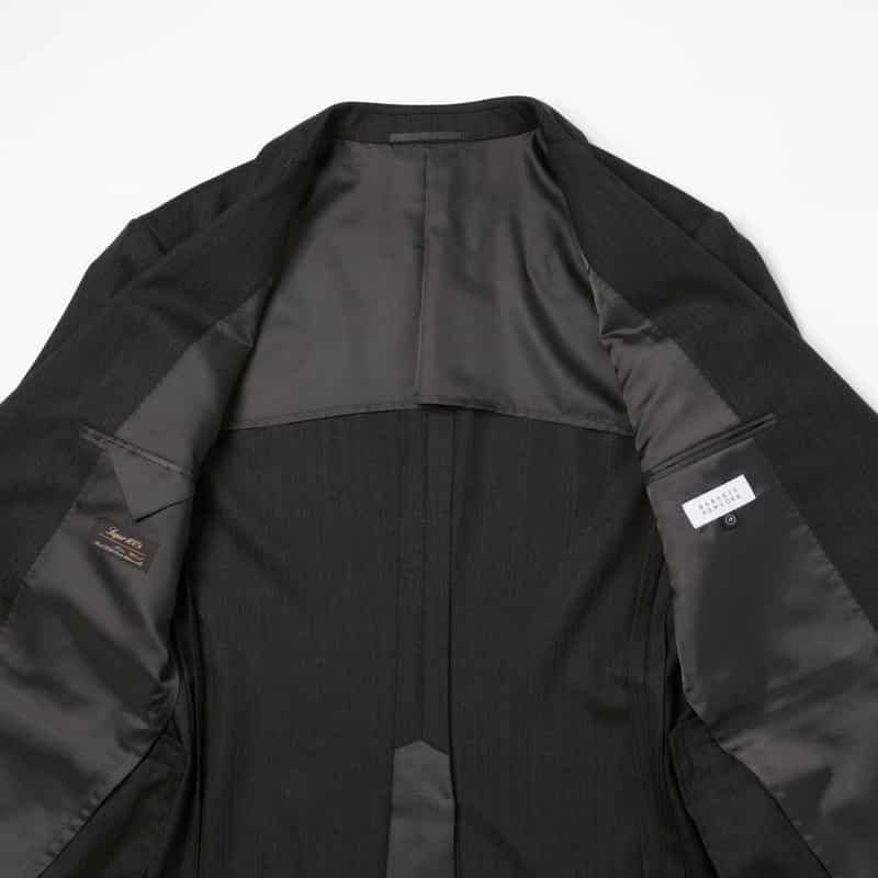 BARNEYS NEW YORK ストライプ柄スーツ（SUPER100s） GRAY