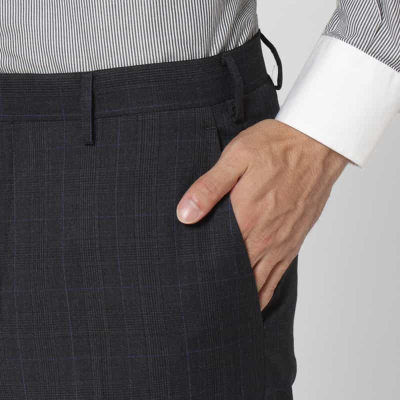 BARNEYS NEW YORK グレンチェック柄スーツ（SUPER100s） GRAY
