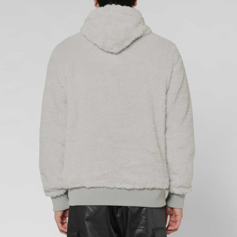 BARNEYS NEW YORK ボアフリース素材ジップアップブルゾン IVORY