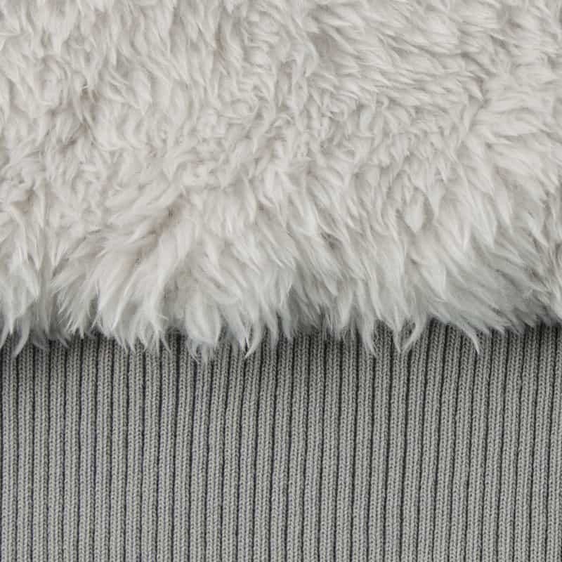 BARNEYS NEW YORK ボアフリース素材ジップアップブルゾン IVORY