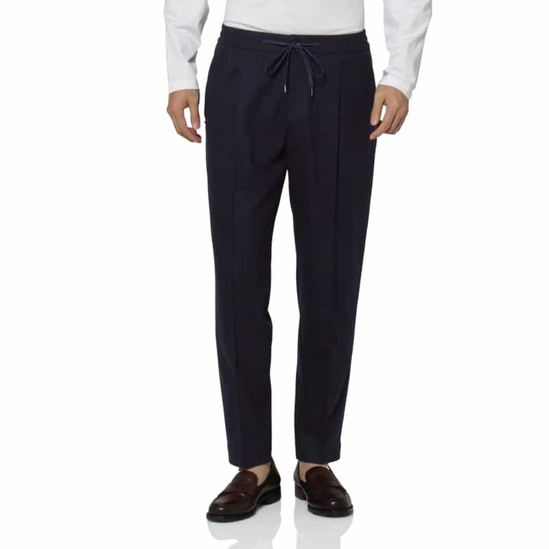 BARNEYS NEW YORK セットアップ フラットシーマストレートパンツ NAVY
