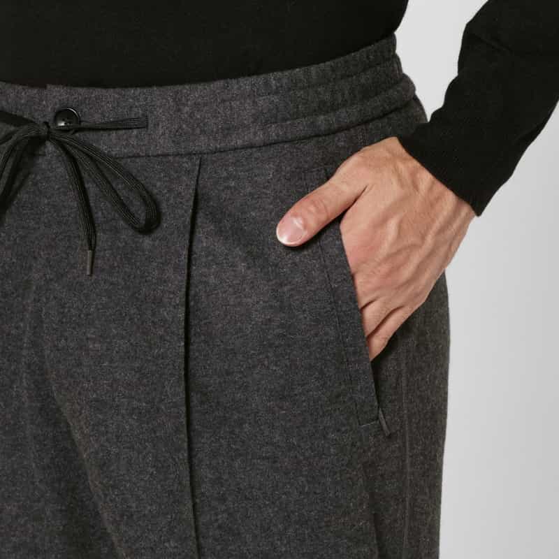 BARNEYS NEW YORK セットアップ フラットシーマストレートパンツ GRAY
