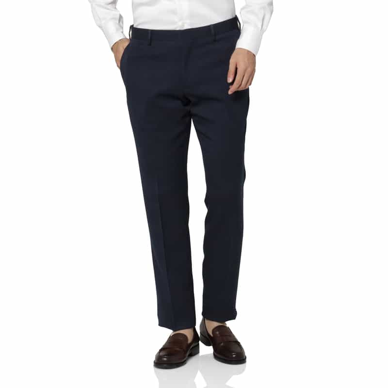 BARNEYS NEW YORK セットアップ ガルゼ素材ストレートパンツ NAVY