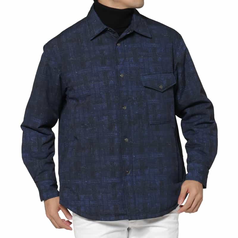 BARNEYS NEW YORK 中綿入りシャツブルゾン BLUE