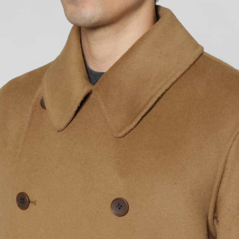 BARNEYS NEW YORK ダブルブレストロングコート CAMEL