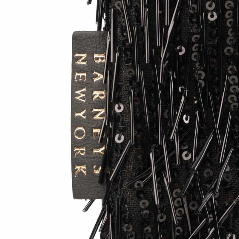 BARNEYS NEW YORK ビーズフリンジ クラッチバッグ BLACK