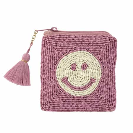 ALLTHELUCKINTHEWORLD ＜オールザラックインザワールド＞  バーニーズ　ニューヨーク限定 ビーズ刺繍ポーチ “ SMILEY"