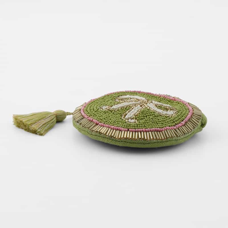 ALLTHELUCKINTHEWORLD ALLTHELUCKINTHEWORLD ＜オールザラックインザワールド＞  バーニーズ　ニューヨーク限定 ビーズ刺繍ポーチ “BOW" NONE(0000)