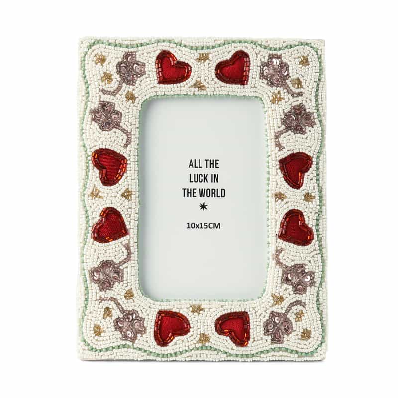 ALLTHELUCKINTHEWORLD ALLTHELUCKINTHEWORLD ＜オールザラックインザワールド＞  バーニーズ　ニューヨーク限定 ビーズ刺繍フォトフレーム NONE(0000)