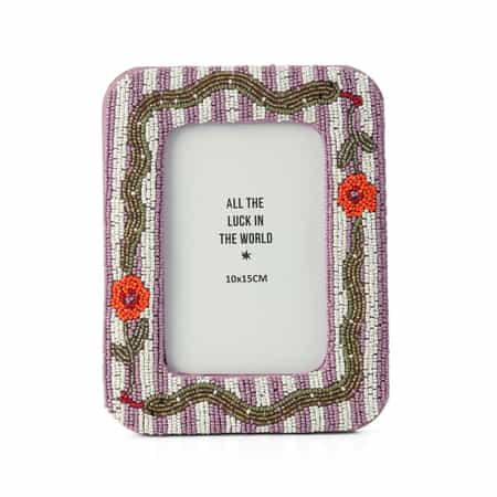 ALLTHELUCKINTHEWORLD ＜オールザラックインザワールド＞  バーニーズ　ニューヨーク限定 ビーズ刺繍フォトフレーム