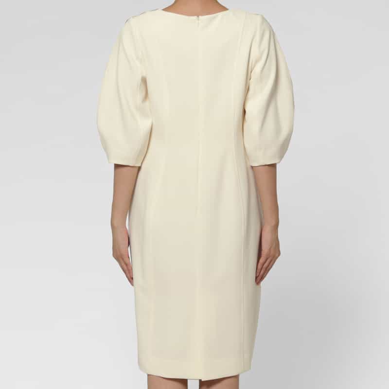 BARNEYS NEW YORK セットアップ ハーフスリーブ切替ドレス OFF WHITE