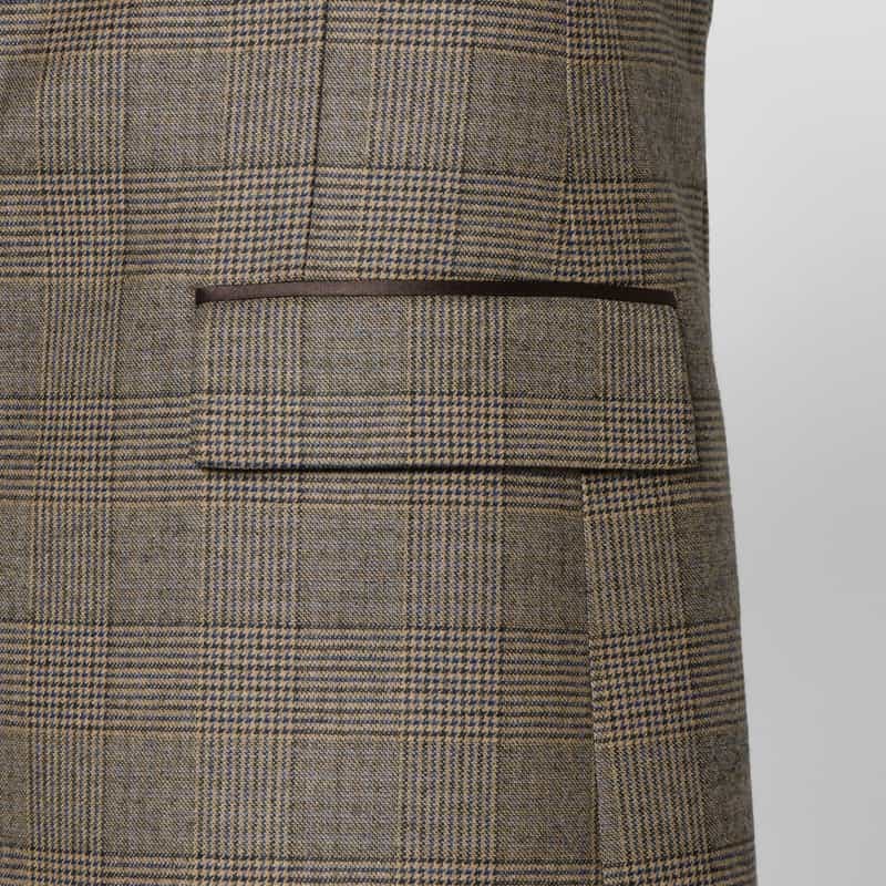 BARNEYS NEW YORK セットアップ グレンチェック柄テーラードジャケット BROWN