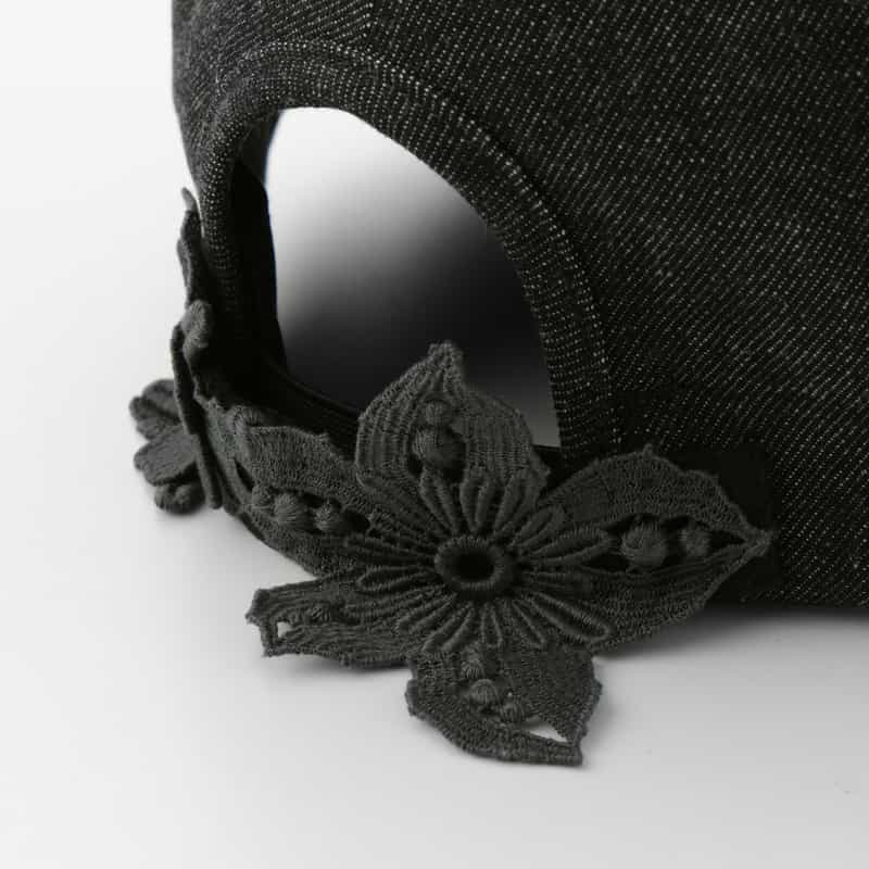 ATHENA NEW YORK ATHENA NEW YORK＜アシーナ ニューヨーク＞ レース付きデニムキャップ “CHELSEA“ DARK GRAY