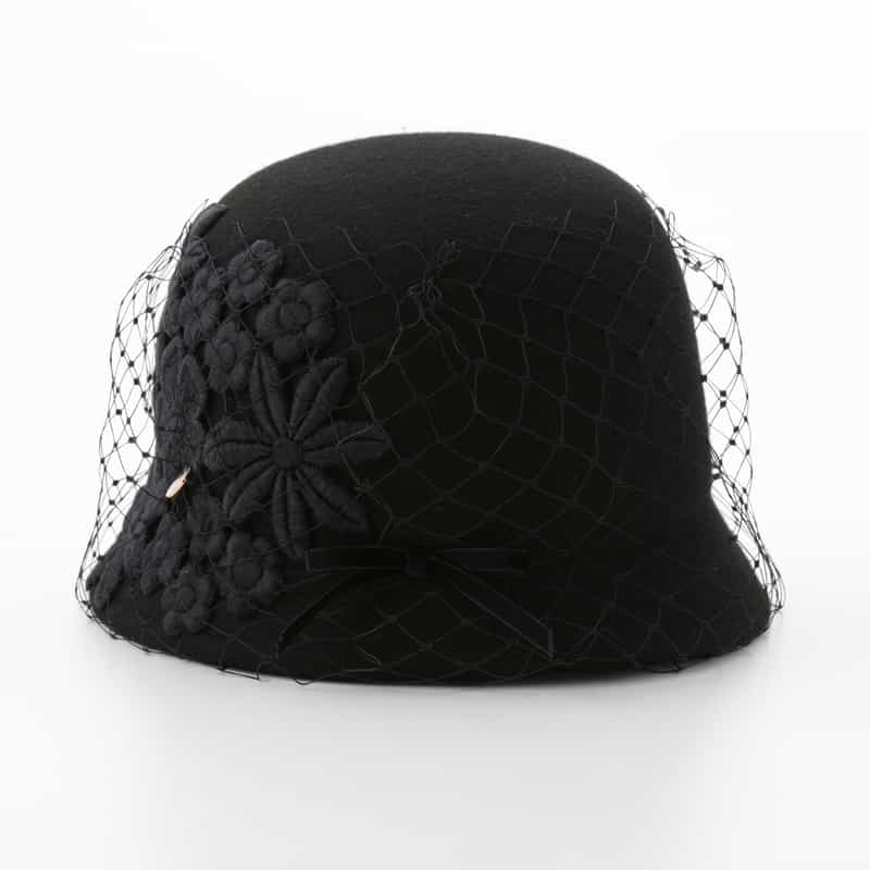 ATHENA NEW YORK ATHENA NEW YORK＜アシーナ ニューヨーク＞ レース付きチュールハット “EMILIA“ BLACK