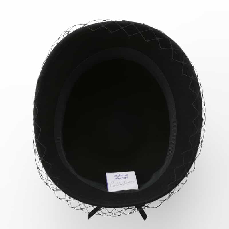 ATHENA NEW YORK ATHENA NEW YORK＜アシーナ ニューヨーク＞ レース付きチュールハット “EMILIA“ BLACK