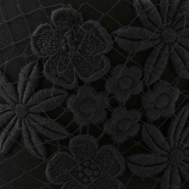 ATHENA NEW YORK ATHENA NEW YORK＜アシーナ ニューヨーク＞ レース付きチュールハット “EMILIA“ BLACK