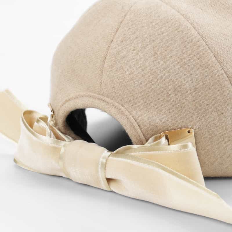 ATHENA NEW YORK ATHENA NEW YORK＜アシーナ ニューヨーク＞ リボン付きキャップ “KELLY“ BEIGE