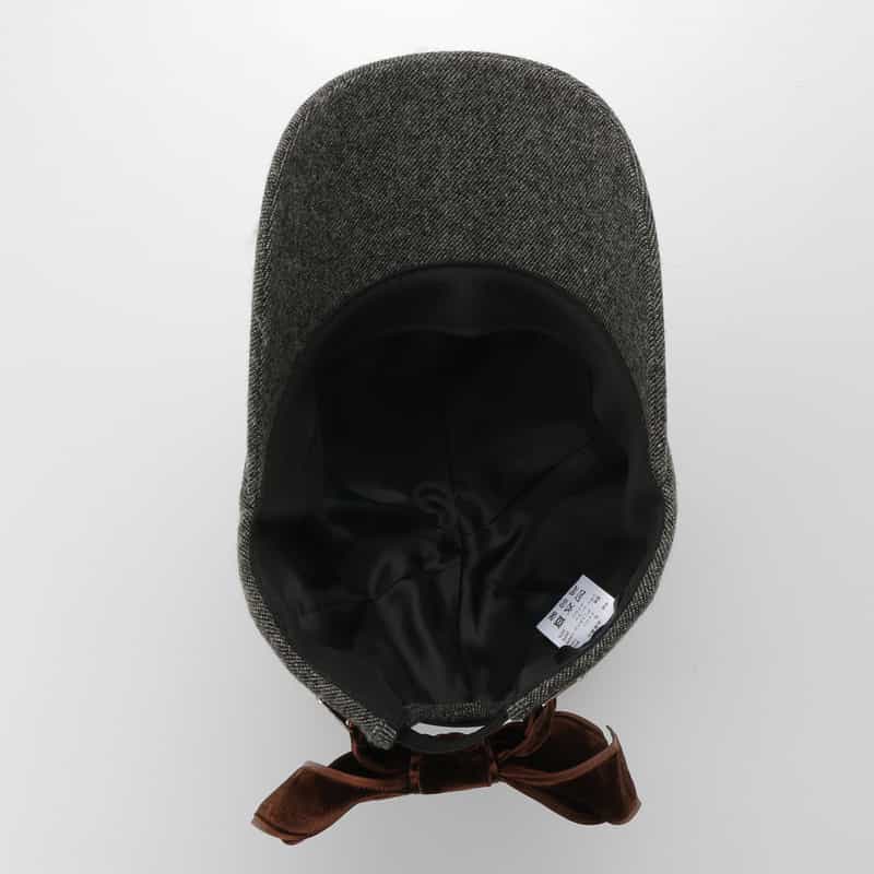 ATHENA NEW YORK ATHENA NEW YORK＜アシーナ ニューヨーク＞ バーニーズ　ニューヨーク限定リボン付きキャップ “KELLY“ DARK GRAY