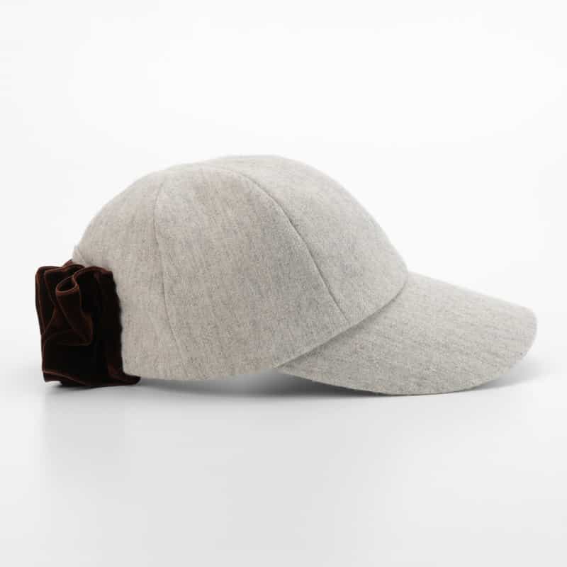 ATHENA NEW YORK ATHENA NEW YORK＜アシーナ ニューヨーク＞ リボン付きキャップ “MOCA“ LIGHT GRAY