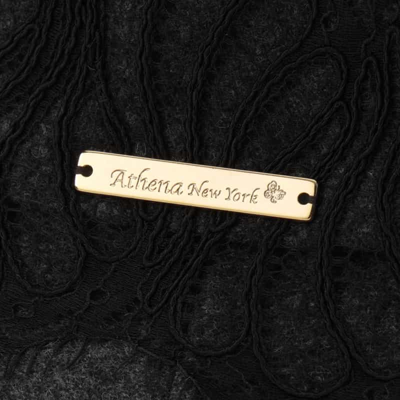 ATHENA NEW YORK ATHENA NEW YORK＜アシーナ ニューヨーク＞ レース付きキャペリンハット “PAISLEY“ DARK GRAY