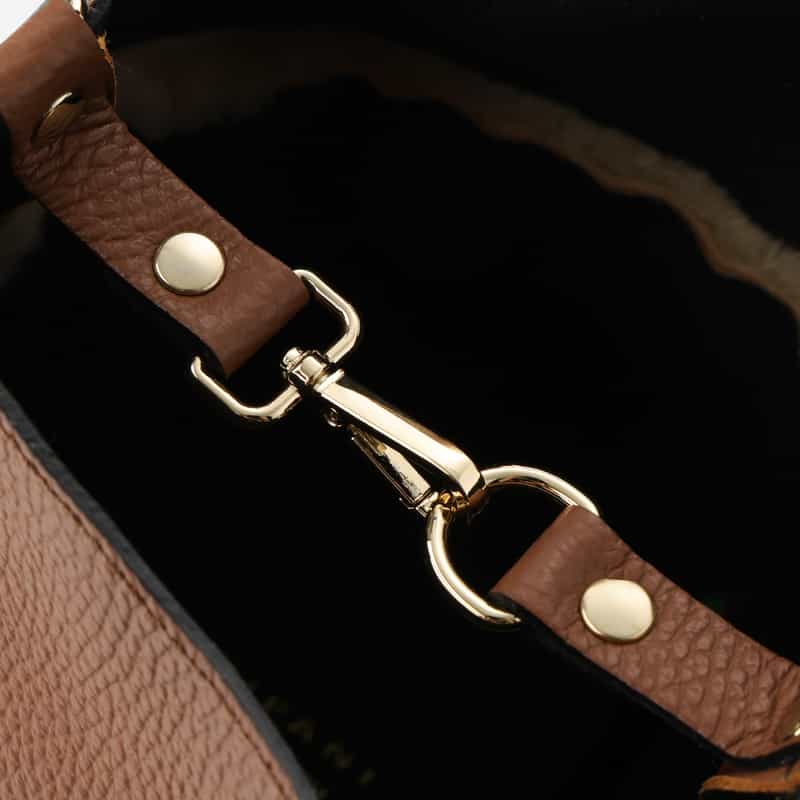 RIPANI RIPANI＜リパーニ＞ コンビネーションハンドバッグ “ANNA“ LIGHT BROWN
