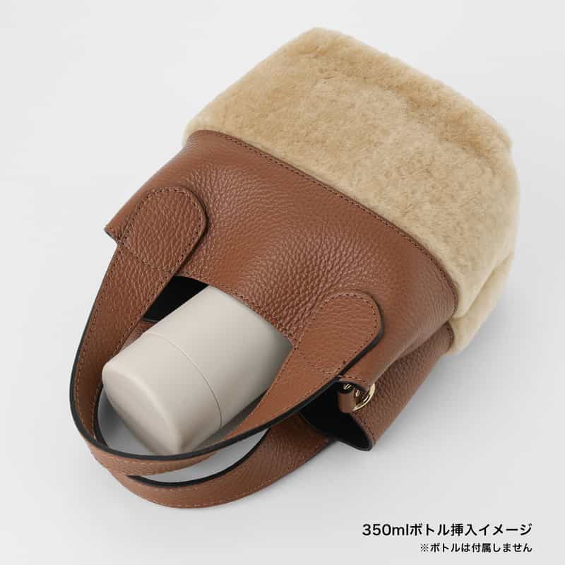 RIPANI RIPANI＜リパーニ＞ コンビネーションハンドバッグ “ANNA“ LIGHT BROWN