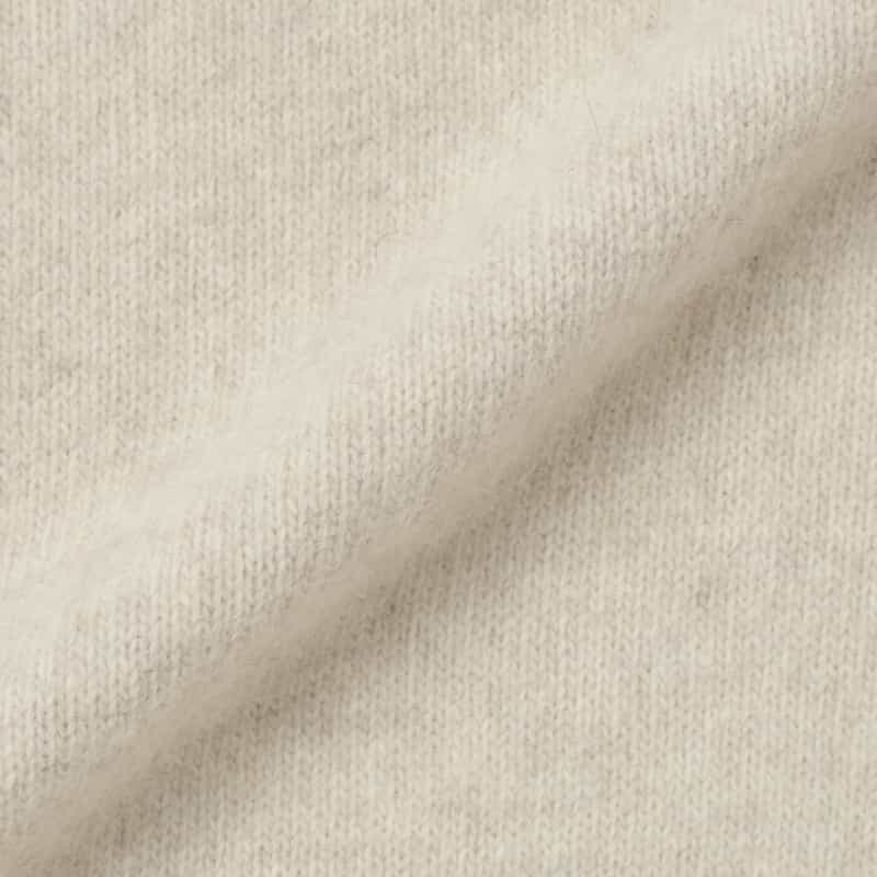 BARNEYS NEW YORK セットアップ フォックス混ファンシーヤーンニット ハイネックニットプルオーバー WHITE
