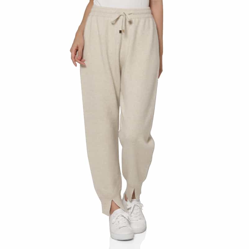 BARNEYS NEW YORK セットアップ フォックス混ファンシーヤーンニット ジョガーパンツ WHITE