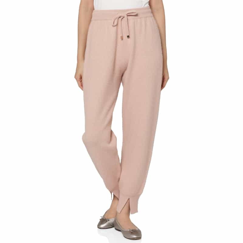 BARNEYS NEW YORK セットアップ フォックス混ファンシーヤーンニット ジョガーパンツ PINK