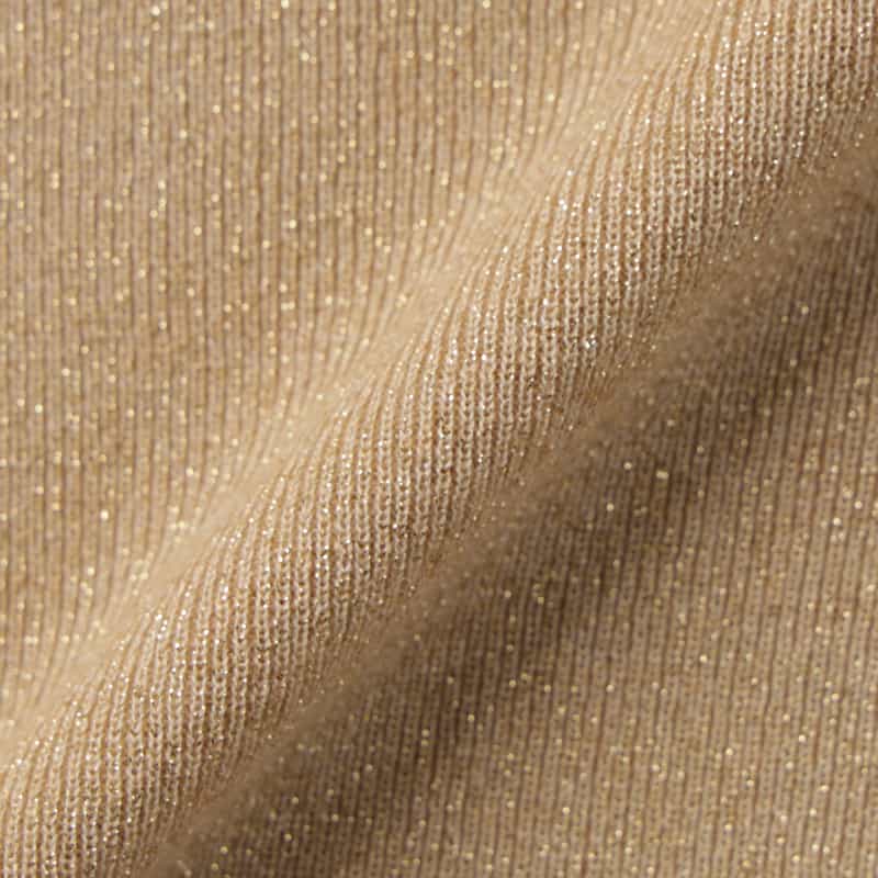 BARNEYS NEW YORK カシミヤ混シアーラメリブニットプルオーバー BEIGE