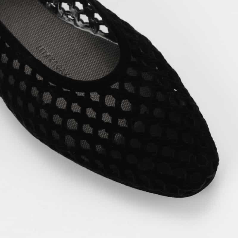HEAVENLY JELLY HEAVENLY JELLY＜ヘブンリージェリー＞ PVC素材ビジュー付きフラットパンプス BLACK